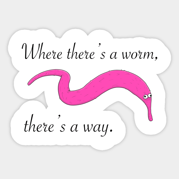 Worm on a String Sticker by bacoutfitters